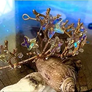 Accessories | Iridescent Crystal Starfish Tiara Golden Reef  display picture 2